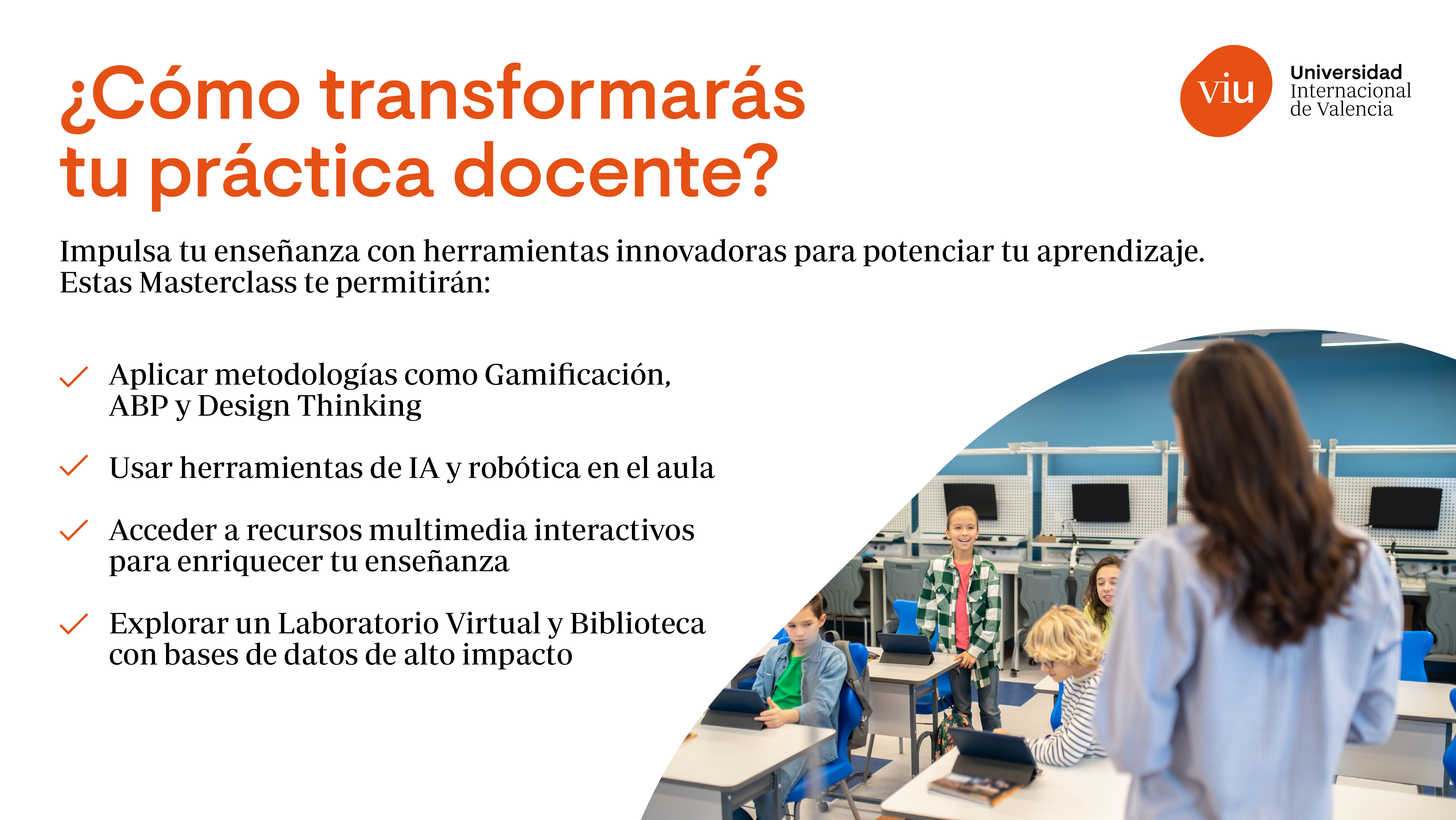 Imagen Masterclass Cómo transformarás tu práctica docente